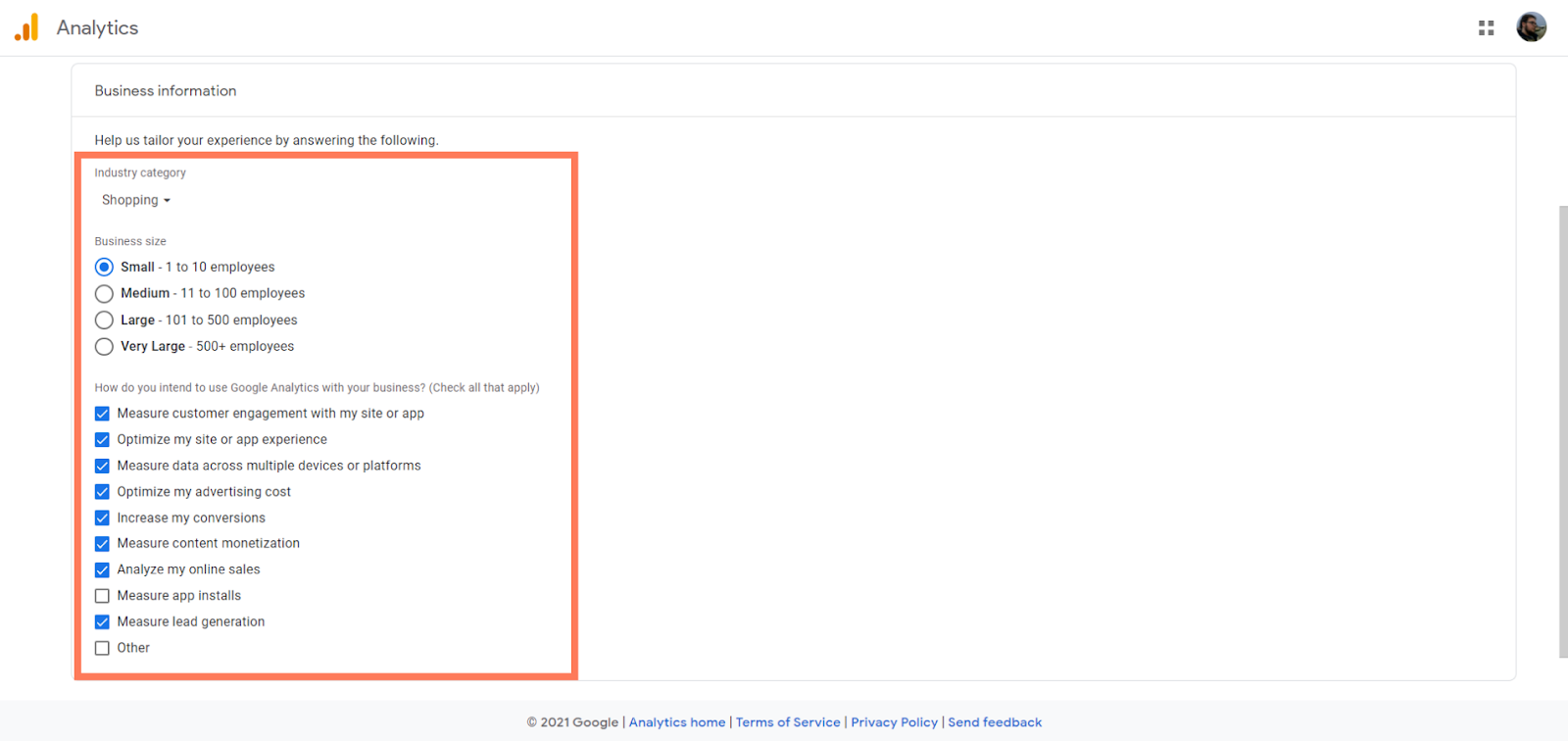 Ciblage Google Analytics