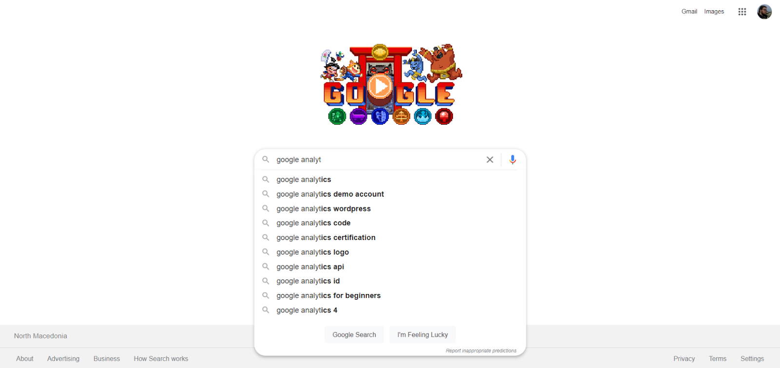 Google analytics search