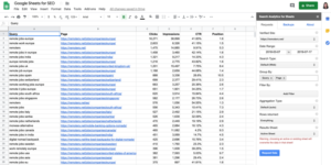 Mesures de performances dans une sheet