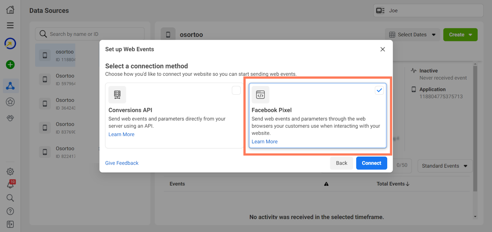 Connect Facebook Pixel