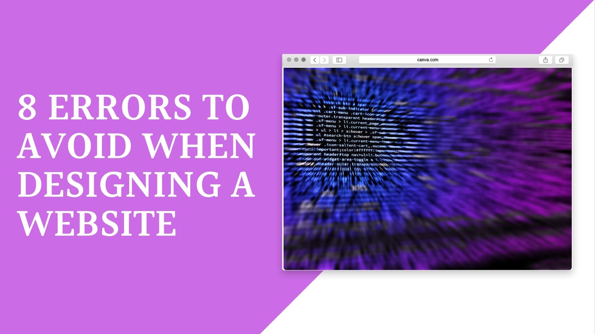 8 ERRORS TO AVOID WHEN DESIGNING A WEBSITE