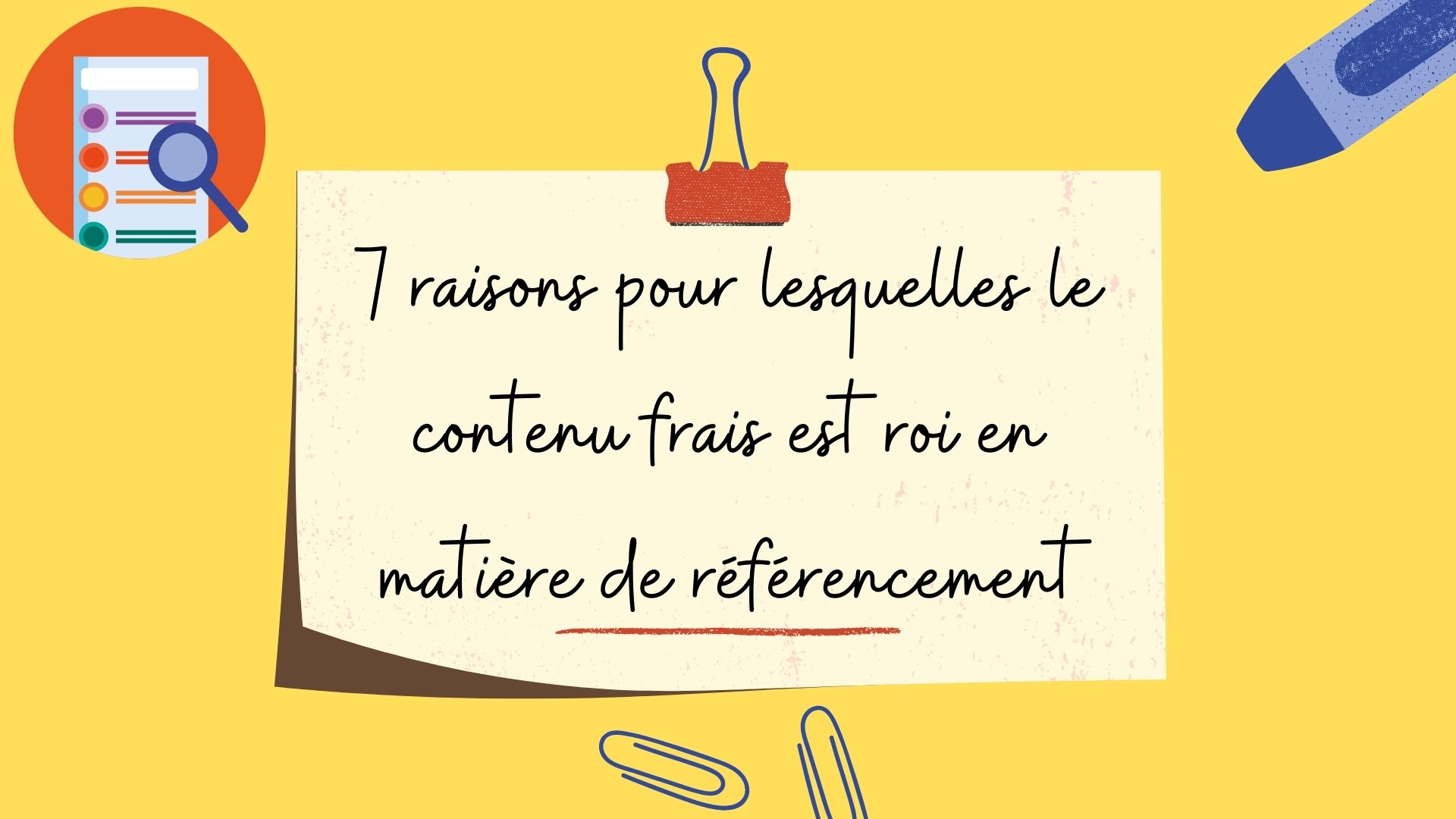 Le contenu frais est bon pour votre référencement SEO